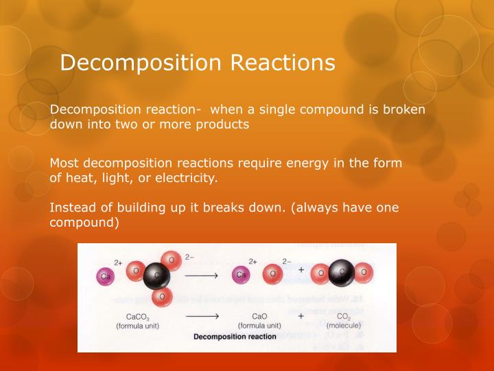 Decomposition reaction
